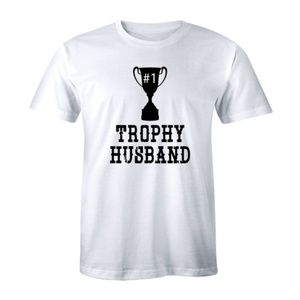 Half It White Trophy Husband Tee